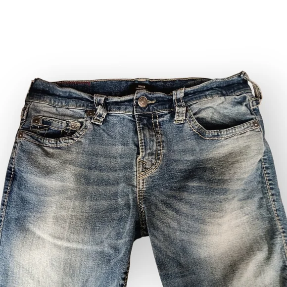 True Religion Rocco Relaxed Slim Men's Light Blue Jeans - 32x32 - Picture 3 of 5